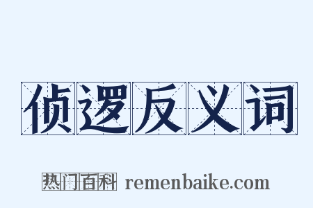 侦逻反义词是什么意思的图片